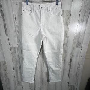 Frye High-Rise Straight-Leg White Denim Jeans – Size 8 / 29 - MSRP $90